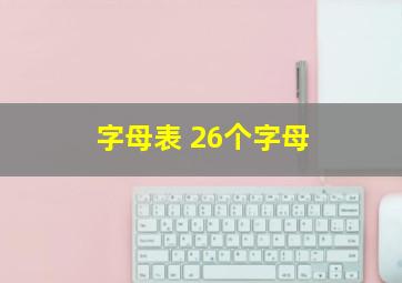 字母表 26个字母